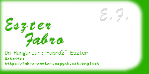 eszter fabro business card